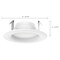 6Pk - Satco 8.7w LED 4-in 3000K Warm White Downlight Retrofit